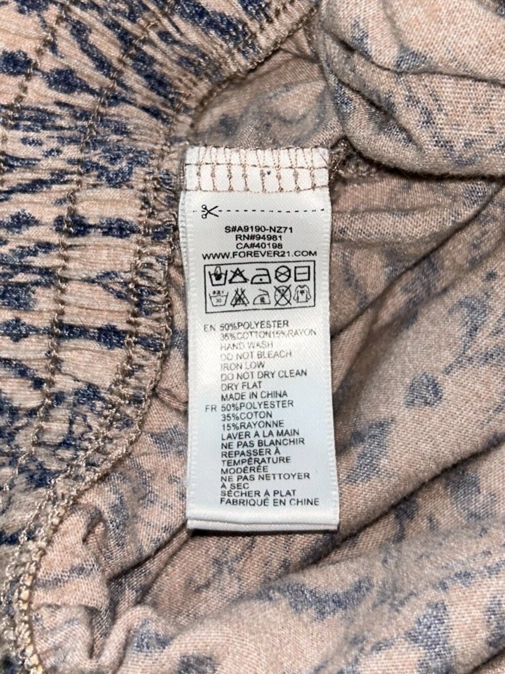 Forever 21 Women's Cream and Blue Skirt Size Small - Picture 5 of 6